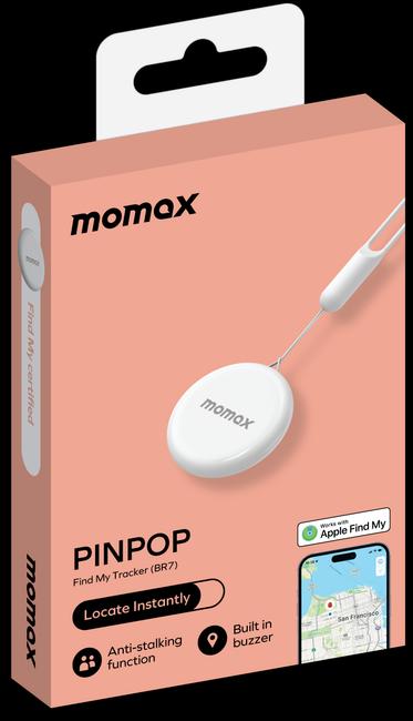 Image du produit Momax Pinpop Apple Find My Certificated Tracker Blanc