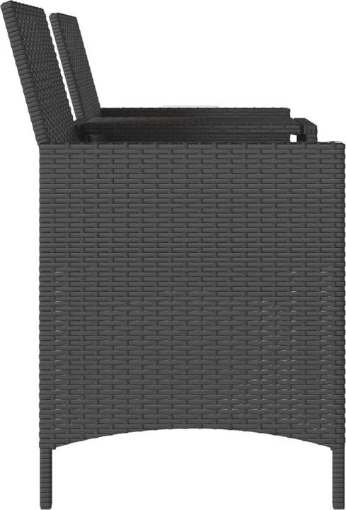 Produktbild VidaXL Gartensofa 2-Sitzer mit Tisch und Hockern