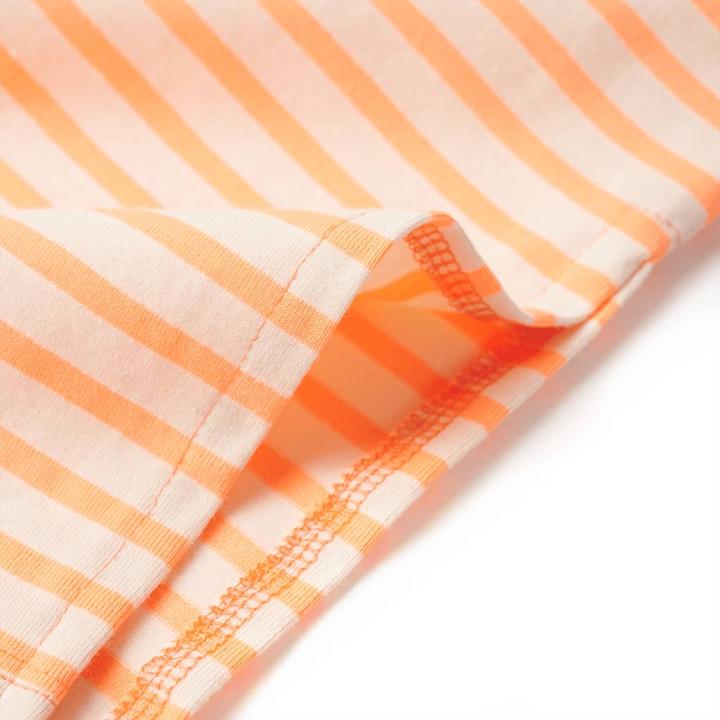 Image du produit VidaXL Jupe pour enfant à rayures droite orange fluo 92,Matière : 95 (92)