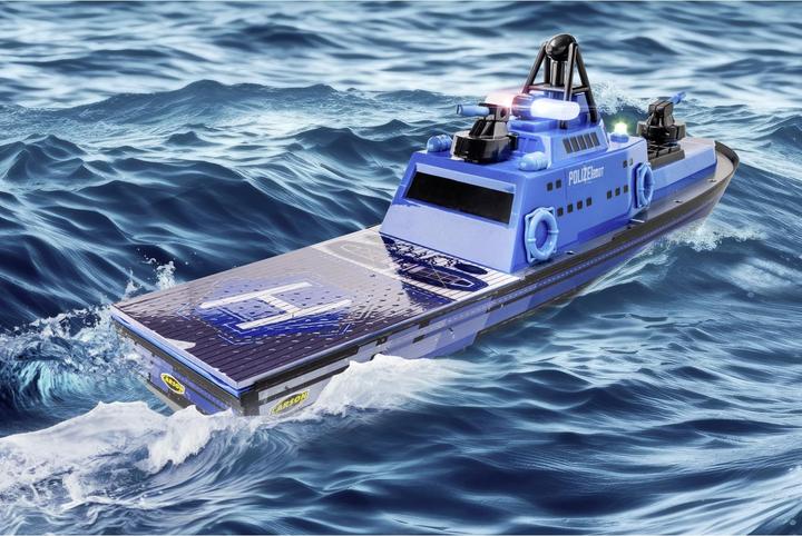 Actual product image Carson RC police boat 2.4G 100% RTR