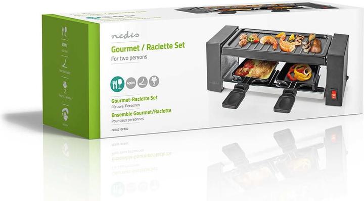 Image du produit Nedis Gourmet/Raclette Grill 2 Persons Spatula Non stick coating Rectangle