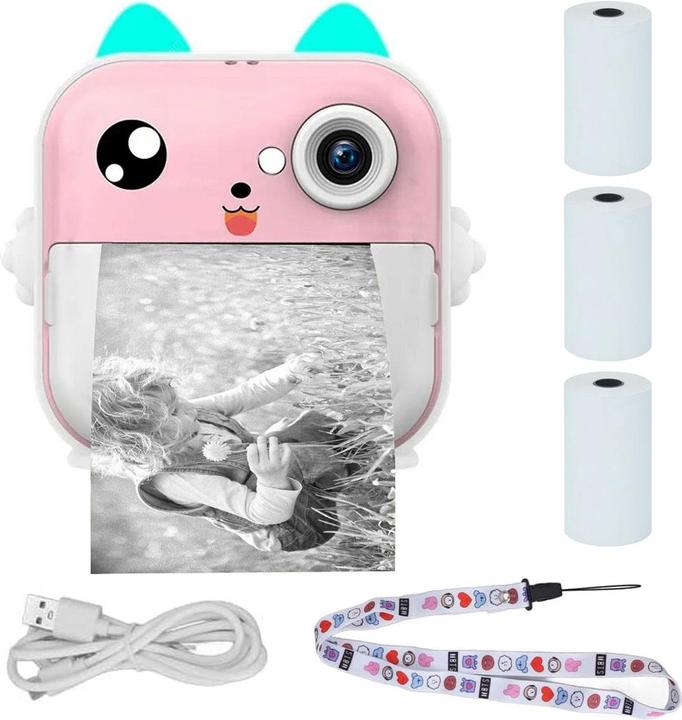 Actual product image Extralink Epp-003 Portable Mini Printer Pink With Camera, LCD Display