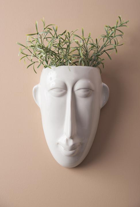 Immagine prodotto present time Parete in vaso di fiori, maschera lunga, bianca