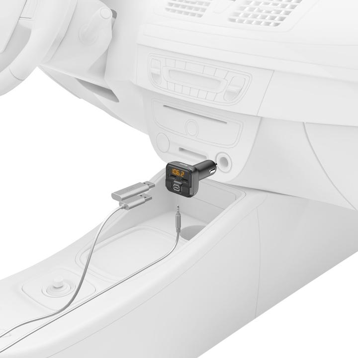 Actual product image Hama FM transmitter with AUX-IN + USB-IN