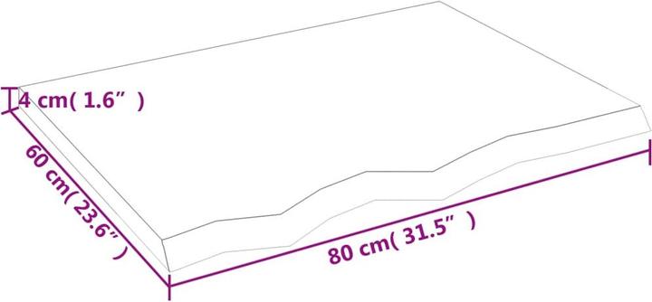Actual product image VidaXL Gianna (80 x 4 x 60 cm)
