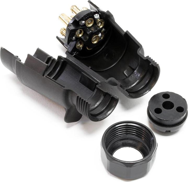 Produktbild Wiltec Anhänger Stecker 7-polig 12V Kunststoff KFZ PKW Wohnwagen Steckdose