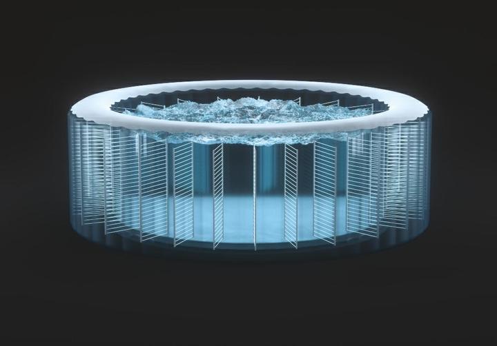 Intex 4-Person Greystone Deluxe Square Bubble Spa Set