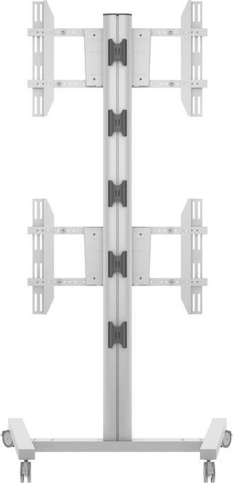 Actual product image Multibrackets TV stand dual vertical, - 55", metal, silver (55", 60 kg)