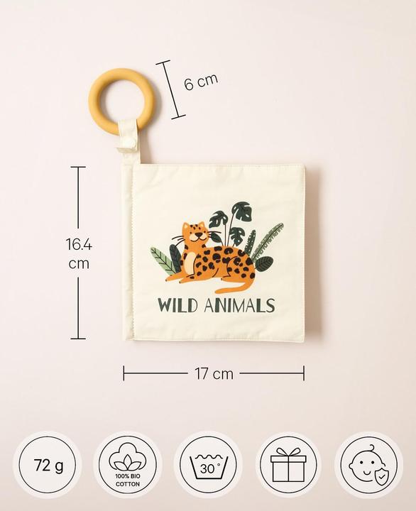 Image du produit Esmée Livre à toucher / livre en tissu pour enfants "Wild Animals
