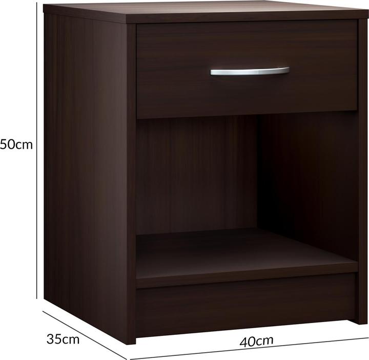 Actual product image Casaria Nightstand (50 x 40 x 35 cm)