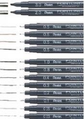 Produktbild Pentel PentelArts Permanent Fineliner Pointliner, schwarz, 0,1 mm (Schwarz, 1 x)