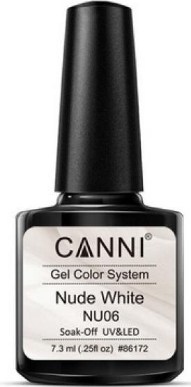 Actual product image Nagellack24 Gellacquer Nude White NU06 UV/LED (Nude White, Gel-Effect Nail Polish)