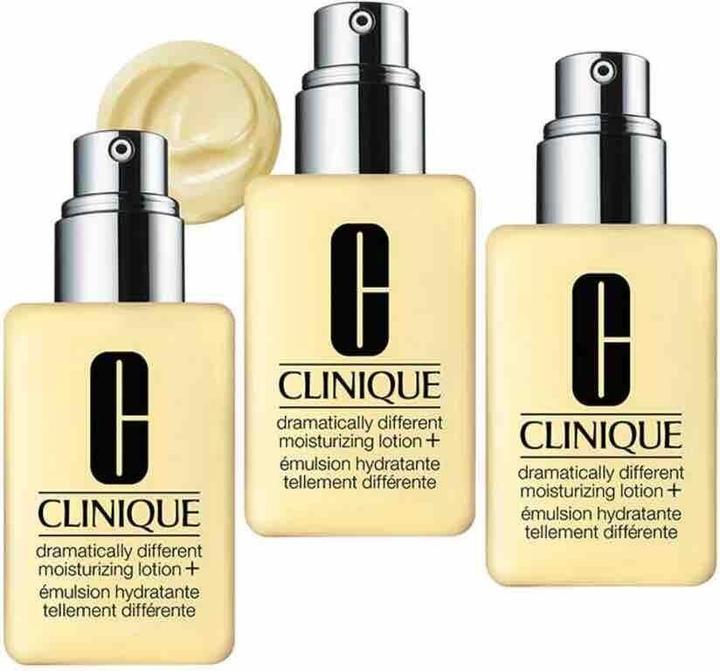 Actual product image Clinique Dramatically Different Lotion Moisturizing Day And Night Lotion For Face - 3 Pieces, 125 Ml