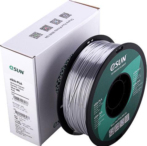 eSUN EPLA-SILK 1,75mm SILVER 1kg 3D FILAMENT (PLA, 1.75 mm, 1000 g, Silver)