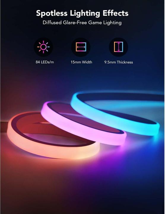 Immagine prodotto Govee Tavolo da gioco neon a strisce LED (RGBIC, 300 cm, Interno)