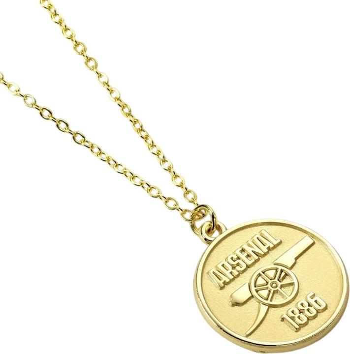 Produktbild Arsenal FC Wappen Halskette mit Anhänger Goldfarben lackiert (100% synthetisches Material)