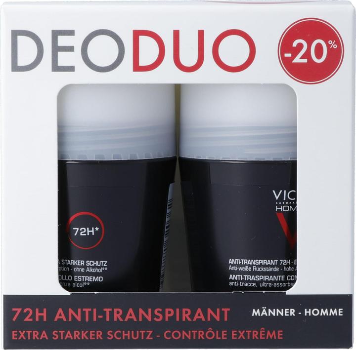 Image du produit Vichy Homme déo anti-transpirant 72h duo -20% (Roll-on, 50 ml)