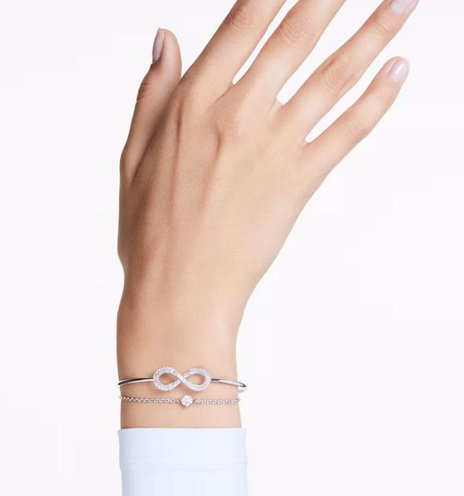 Image du produit Swarovski Hyperbola Bracelet Infini Blanc (16.50 cm, Métal Swarovski)