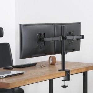 Actual product image Maclean Uchwyt Biurkowy Na 2 Monitory LCD Mc-884 (Table, 32.01")