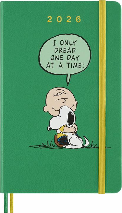 Moleskine TAKA 2026 Peanuts LG Grün (13 x 21 cm, English)