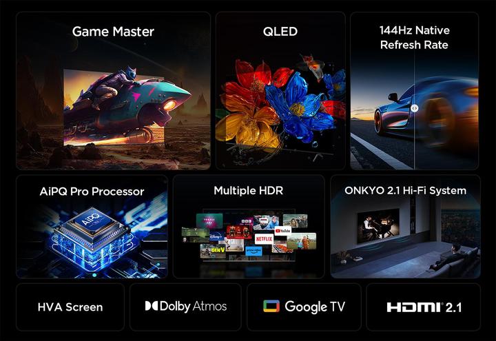 Actual product image TCL 75P8K 75" 4K QLED HDR Smart TV (75", QLED, 4K, 2025)