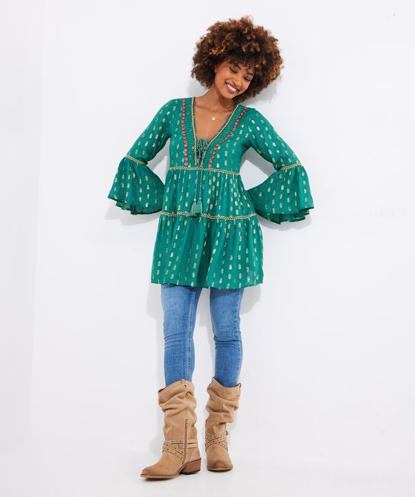 Image du produit Joe Browns Tiered Beaded Boho Mini Dress (36)