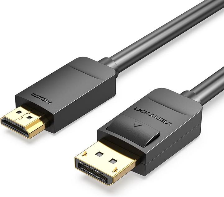 Produktbild Vention Kabel DisplayPort do HDMI 3m HADBI Czarny (0.26 m, HDMI)