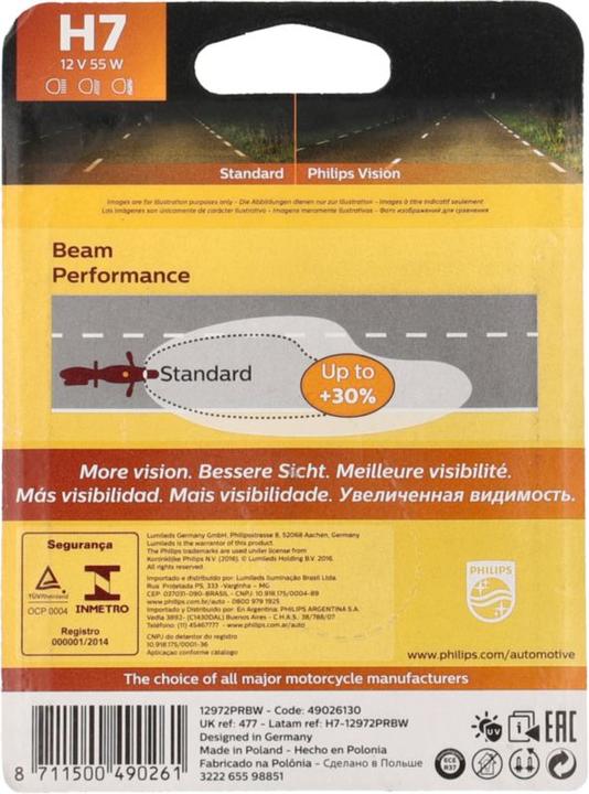 Image du produit Philips Vision Moto (H7)