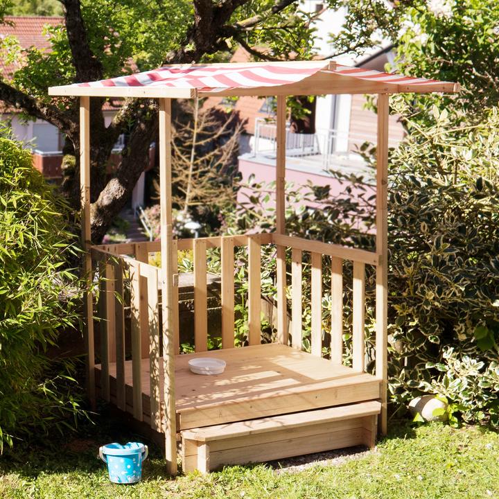Produktbild tectake Sandkasten und Spielveranda mit Dach