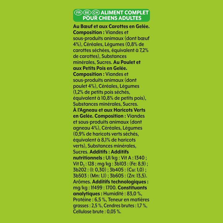 Valori nutrizionali e ingredienti Friskies In gelatina (Adulto, 12 pz., 1160 g)