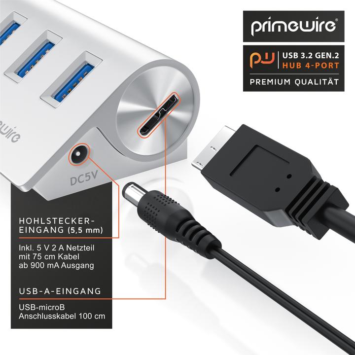 Actual product image Primewire Verteiler (USB-A, 4 Ports)