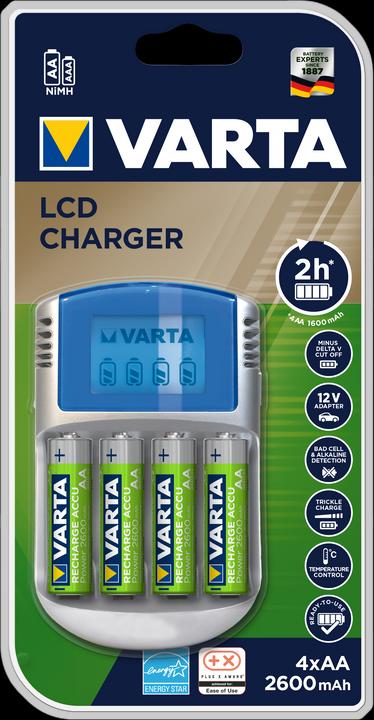 Produktbild Varta LCD Charger (1 Stk., AA, 2600 mAh, Ladegerät inkl. Akku)