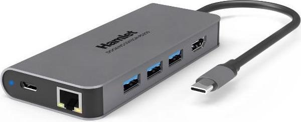 Actual product image Hamlet HDKC-PD200 port replicator and docking station for notebooks Wired USB 3.2 Gen 1 (3.1 Gen (USB-C, 3 Ports)