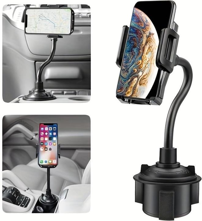 Image du produit PhoneLook Support universel pour smartphone handsfree pour voiture pour porte-gobelet bras flexible