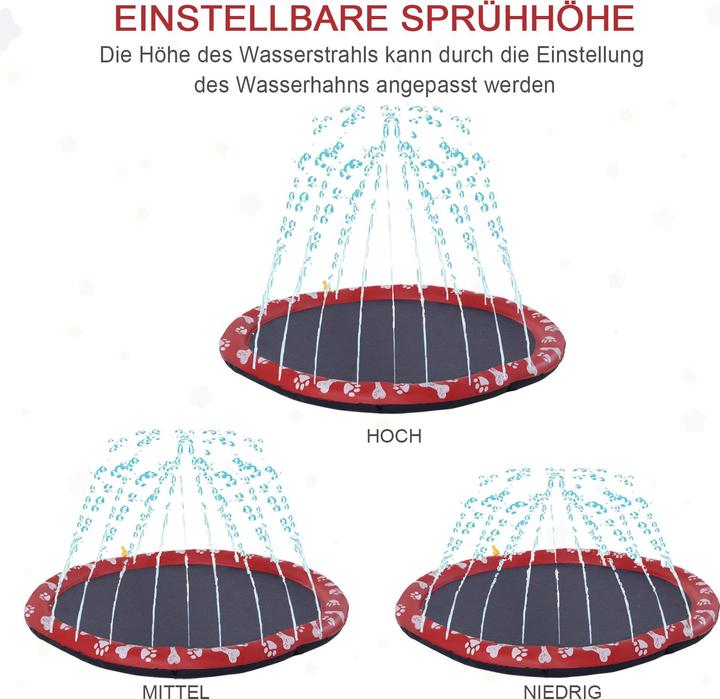 Actual product image PawHut Hunde-Planschbecken Kunststoff Rot (Dog pool)