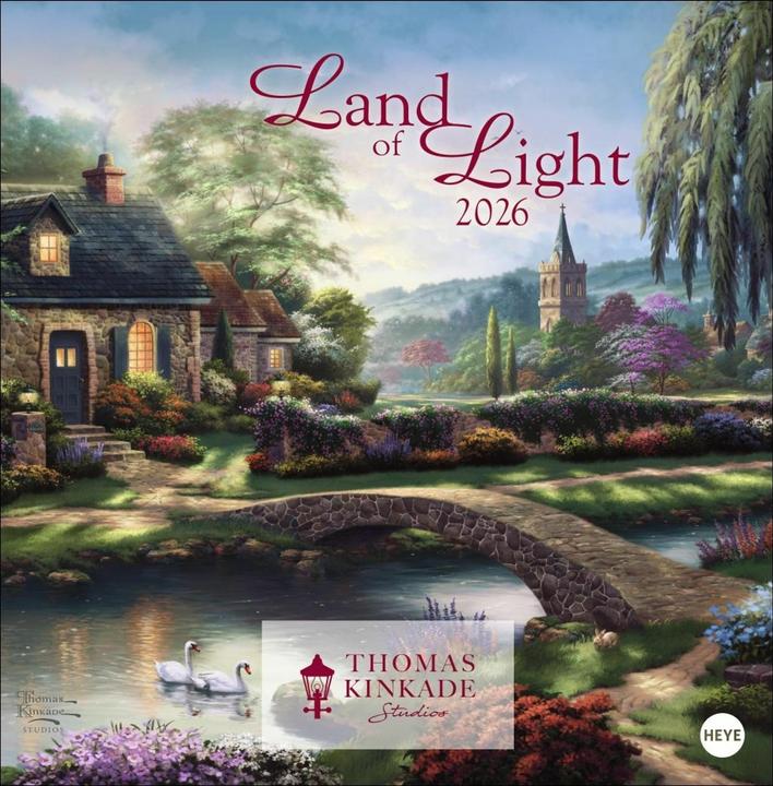 Image du produit Thomas Kinkade: Land of Light Broschurkalender 2026 (29,5 x 30 cm, Couverture rigide, Allemand)