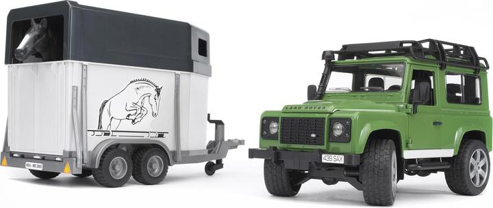Bruder Land Rover Defender mit Pferdeanhänger