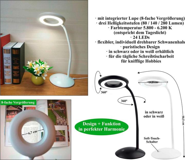 Immagine prodotto Wenko Lampada da tavolo con lente d'ingrandimento