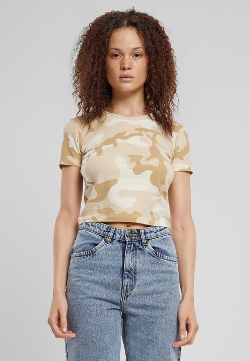 Actual product image Urban Classics Ladies Cropped Camo Tee - 137885 (L)
