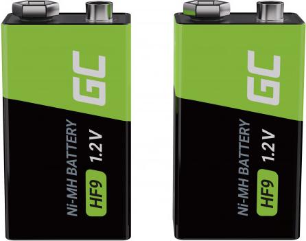 Produktbild GreenCell Batteries Rechargeable 2x 9V HF9 Ni-MH 250mAh - Batterie - 9V-Block (2 Stk., 9V Block, D, 250 mAh)