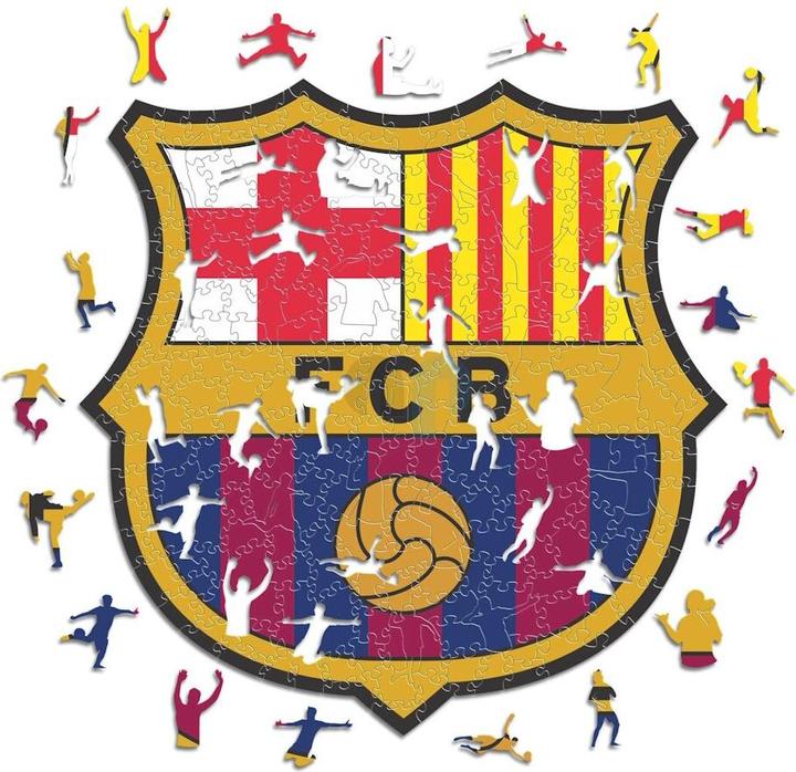 Actual product image Iconic FC Barcelona - Logo - Wooden Puzzle Size L (500 pieces) (500 pieces)