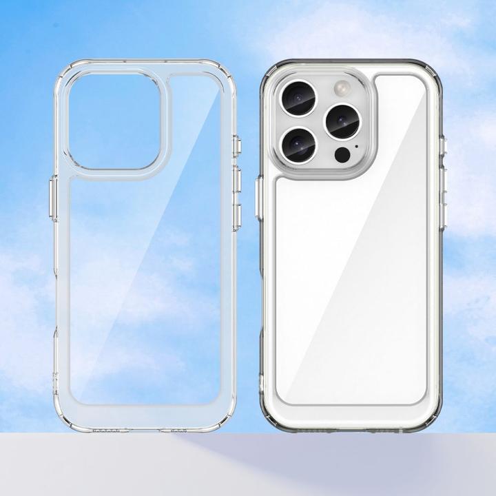 Actual product image Hurtel Outer Space Case with Gel Frame for iPhone 16 Pro Max - Clear (Apple iPhone 16 Pro Max)