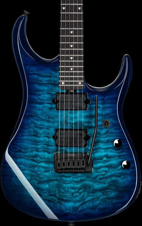 Immagine prodotto E-Gitarre, JP150, DiMarzio, Cerulean Paradise, Tasche (Chitarra elettrica, Acciaio inossidabile, Ebano, Top in acero spalted)