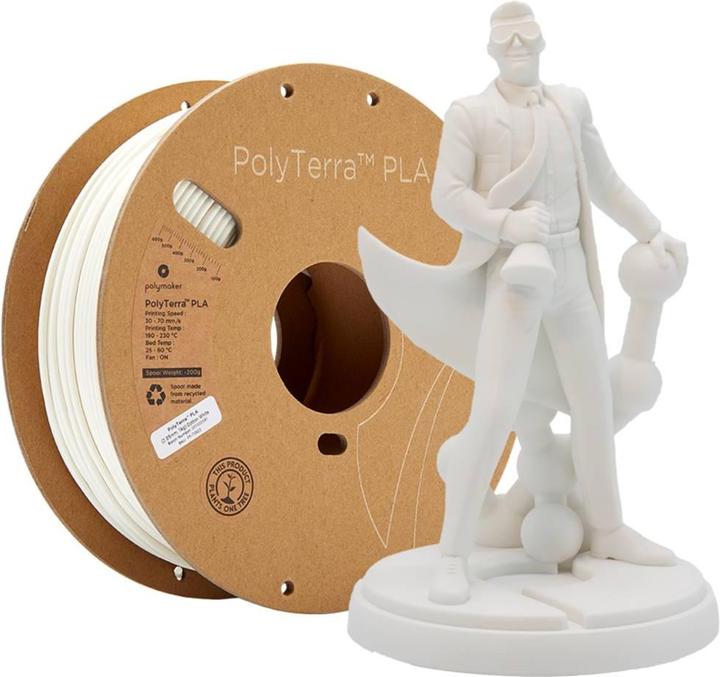 Produktbild Polymaker PolyTerra (PLA, 2.85 mm, 1000 g, Weiss)