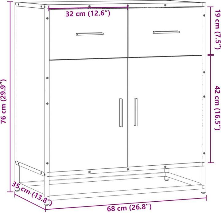 Image du produit VidaXL Buffet (68 x 35 x 76 cm)