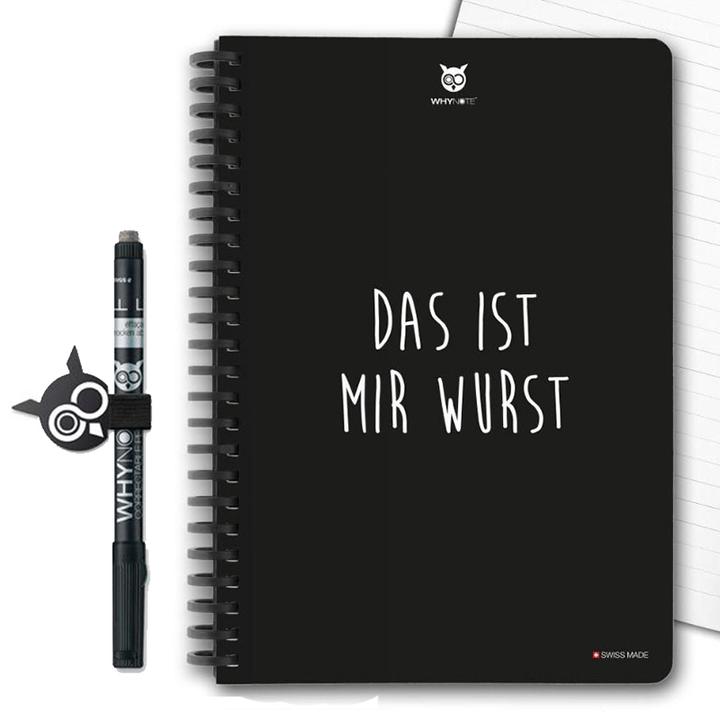 Produktbild Whynote Bloc-note effaçable A5 "Das ist mir Wurst" - (A5)