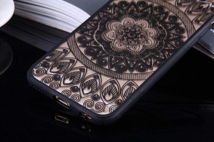 Produktbild König Design Xiaomi Redmi Note 4 Handy Hülle Mandala Case Schutzhülle Motiv Kreis Schwarz Neu (Xiaomi Redmi Note 4)