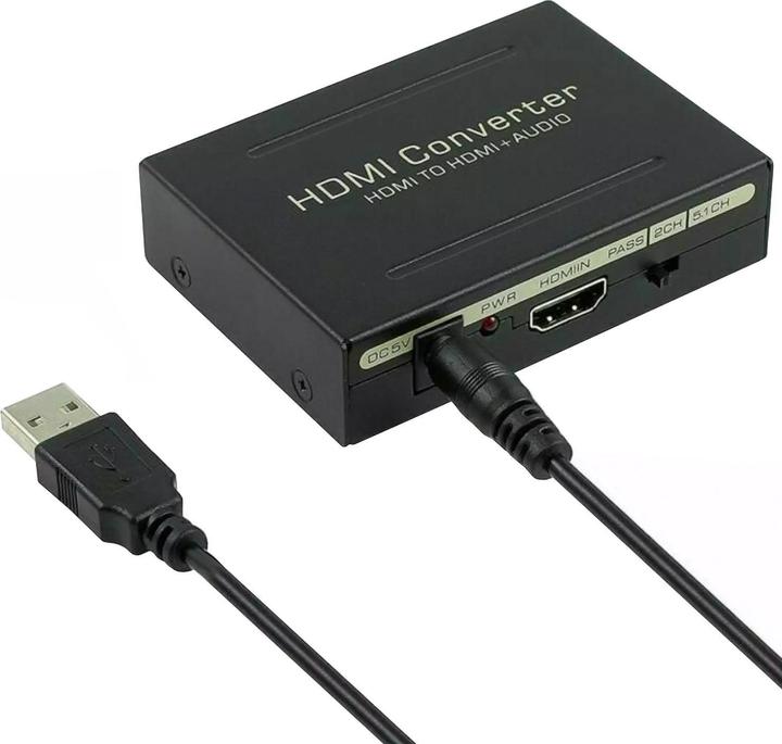 Produktbild JTI Audio-Splitter, HDMI bis HDMI + SPDIF + RCA - USB