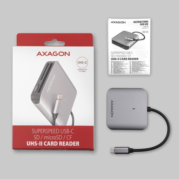 Actual product image Axagon CRE-S3C (USB 3.2)
