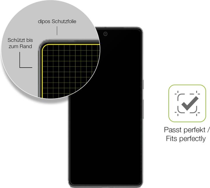 Actual product image Dipos Full Cover Screen Protector Matte (1 Piece, Google Pixel 7 Pro)